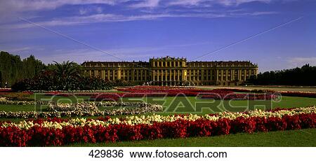 Garden in front of palace, Schoenbrunn Palace, Vienna, Austria View Large Photo Image Stock Photograph - Garden in front of palace, Schoenbrunn Palace, Vienna, Austria . Fotosearch