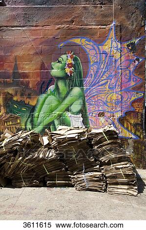 Stock Photography - Graffiti wall, New York City, New York State, USA, USA . Fotosearch