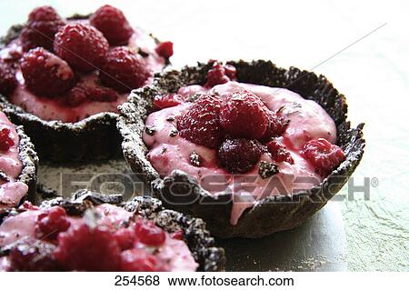 group of cups with raspberries View Large Photo Image Stock Photo - group of cups with raspberries . Fotosearch