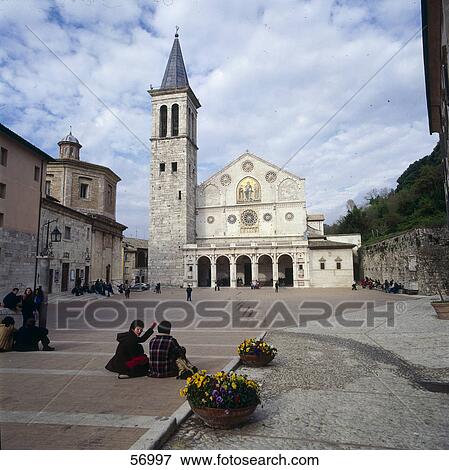 Group of people sitting in front of church, Spoleto, Umbria, Italy, Europe View Large Photo Image Stock Photo - Group of people sitting in front of church, Spoleto, Umbria, Italy, Europe . Fotosearch
