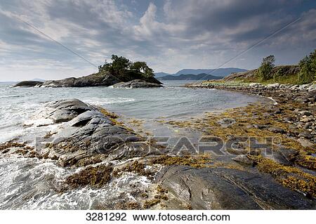 Stock Image - Hardangerfjord, Halsnoy, Norway . Fotosearch