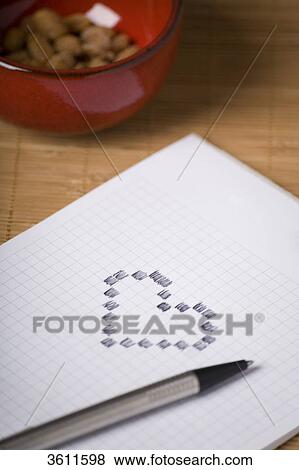 Stock Photo - Heart on paper . Fotosearch