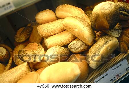 High angle view of assorted breads in a basket View Large Photo Image Stock Image - High angle view of assorted breads in a basket . Fotosearch