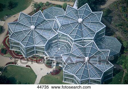Stock Photography - High angle view of botanical garden, Palmengarten, Frankfurt, Hesse, Germany . Fotosearch