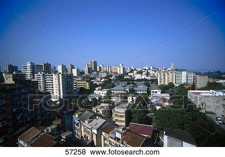Stock Photo - High angle view of city, Maputo, Maputo Province, Mozambique . Fotosearch
