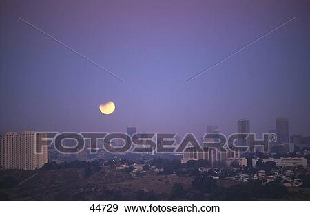 Stock Photo - High angle view of cityscape at night, Westdene, Johannesburg, Gauteng Province, South Africa . Fotosearch