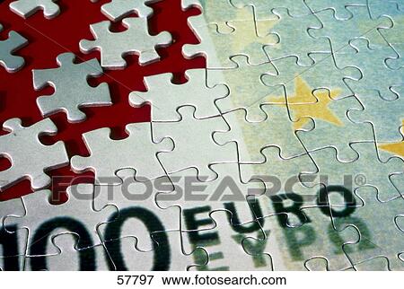 Stock Photo - High angle view of jigsaw puzzle . Fotosearch