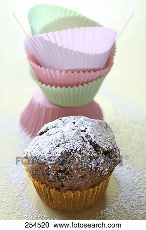 Stock Image - High angle view of muffin . Fotosearch