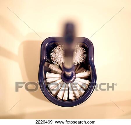 High angle view of toilet brush View Large Photo Image Stock Photo - High angle view of toilet brush . Fotosearch