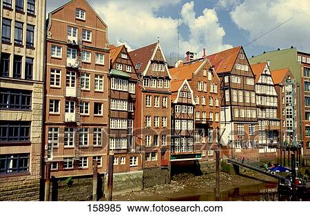 Houses in row, Hamburg, Germany View Large Photo Image Stock Photography - Houses in row, Hamburg, Germany . Fotosearch