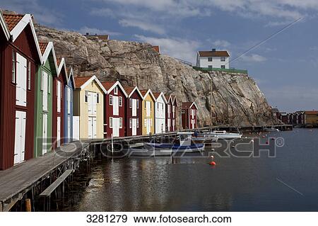 Stock Photo - Houses, Smoegen, Sweden . Fotosearch