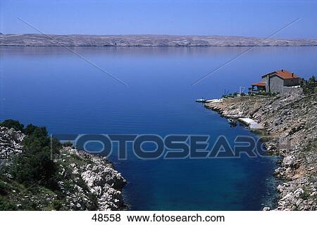 Hut on island, Pag Island, Kvarner Bay, Croatia View Large Photo Image Stock Photo - Hut on island, Pag Island, Kvarner Bay, Croatia . Fotosearch