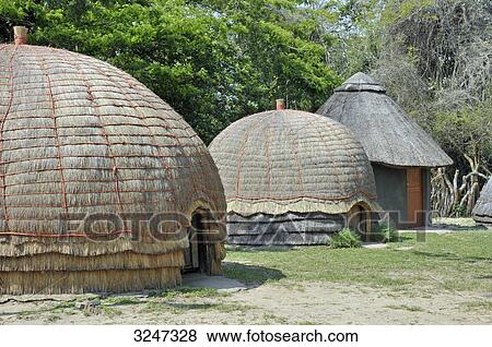 Huts at an openair museum, Kuhla, Republic of South Africa View Large Photo Image Stock Photo - Huts at an openair museum, Kuhla, Republic of South Africa . Fotosearch