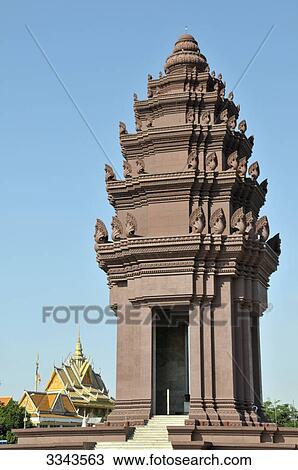Independence Monument, Phnom Penh, Cambodia View Large Photo Image Stock Image - Independence Monument, Phnom Penh, Cambodia . Fotosearch