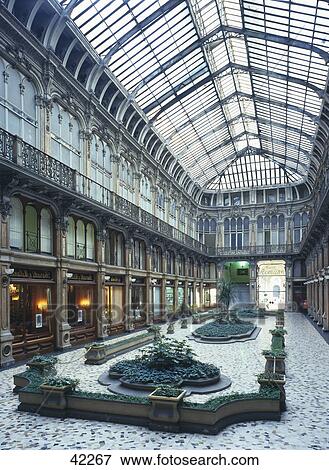 Interiors of shopping mall, Galleria Subalpina, Turin, Piedmont, Italy View Large Photo Image Stock Photo - Interiors of shopping mall, Galleria Subalpina, Turin, Piedmont, Italy . Fotosearch