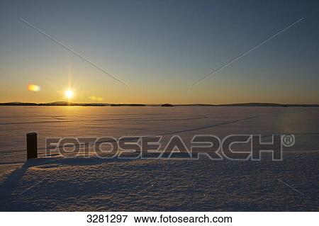 Stock Photo - Lake, Arjeplog, Sweden . Fotosearch