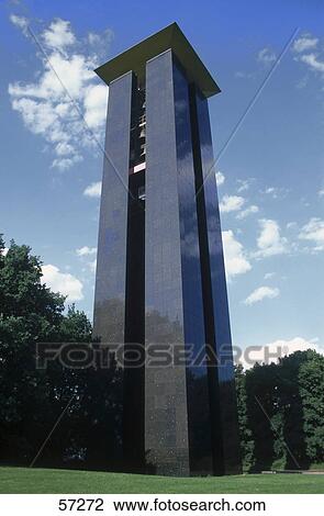 Stock Image - Low angle view of bell tower, Carillion, Tiergarten Park, Berlin, Germany . Fotosearch