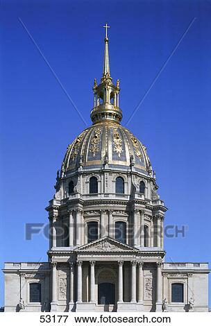 Stock Photo - Low angle view of building, Les Invalides, Paris, France . Fotosearch