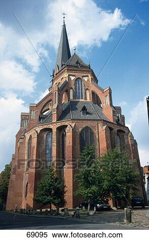 Stock Photography - Low angle view of castle, Lueneburg, Germany . Fotosearch