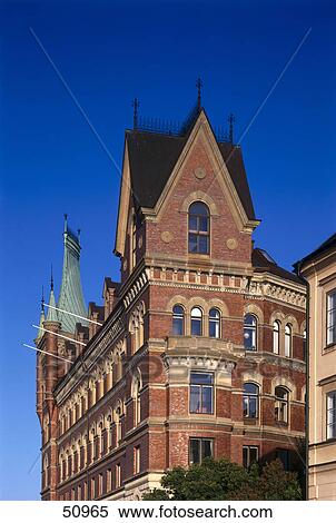 Low angle view of house, Stockholm, Sweden View Large Photo Image Stock Photography - Low angle view of house, Stockholm, Sweden . Fotosearch