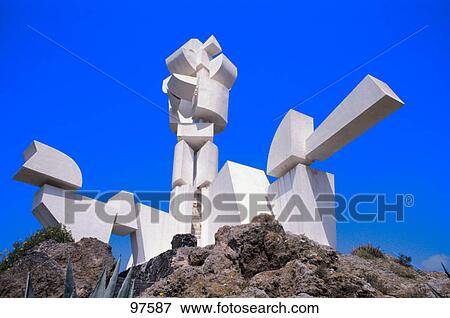 Stock Photo - Low angle view of monument, Lanzarote, Canary Islands, Spain . Fotosearch