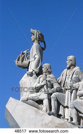 Stock Photo - Low angle view of monument, Padrao Dos Descobrimentos, Belem, Lisbon, Portugal . Fotosearch