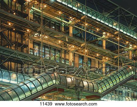 Low angle view of museum, Pompidou Center, Paris, Ile-De-France, France View Large Photo Image Stock Photo - Low angle view of museum, Pompidou Center, Paris, Ile-De-France, France . Fotosearch
