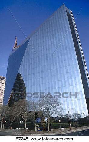 Stock Photography - Low angle view of office building, Johannesburg, Gauteng Province, South Africa . Fotosearch