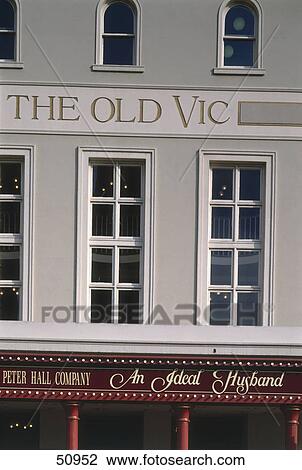 Stock Image - Low angle view of theatre, Old Vic, London, England . Fotosearch