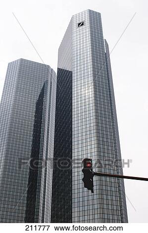 Low angle view of towers, Deutsche Bank Twin Towers, Frankfurt, Hesse, Germany View Large Photo Image Stock Photo - Low angle view of towers, Deutsche Bank Twin Towers, Frankfurt, Hesse, Germany . Fotosearch