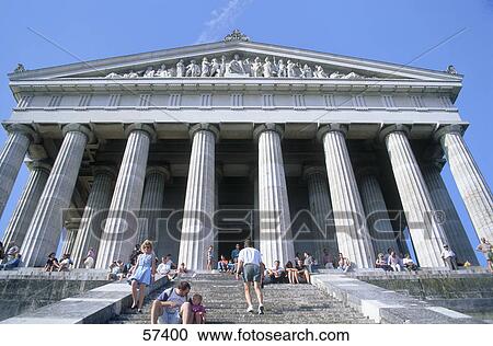 Monument to national glory in form of Neo-Classical temple, Walhalla Temple, Donaustauf, Regensburg, Bavaria, Germany View Large Photo Image Stock Image - Monument to national glory in form of Neo-Classical temple, Walhalla Temple, Donaustauf, Regensburg, Bavaria, Germany . Fotosearch
