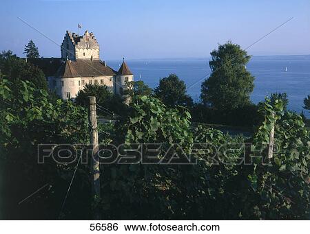 Old castle on lakeside, Meersburg, Lake Constance, Baden-Wurttemberg, Germany View Large Photo Image Stock Photograph - Old castle on lakeside, Meersburg, Lake Constance, Baden-Wurttemberg, Germany . Fotosearch