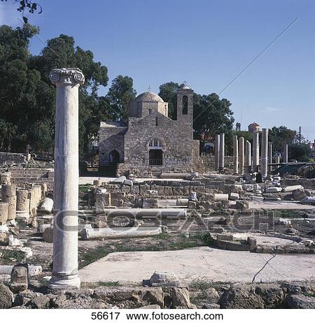 Old ruins of church at excavation site, Paphos, Cyprus View Large Photo Image Stock Photo - Old ruins of church at excavation site, Paphos, Cyprus . Fotosearch