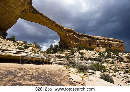 Stock Photography - Owachomo Bridge, Natural Bridges National Monument, Utah, USA . Fotosearch