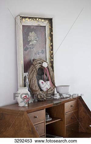 Painting and decoration on a cupboard View Large Photo Image Stock Image - Painting and decoration on a cupboard . Fotosearch