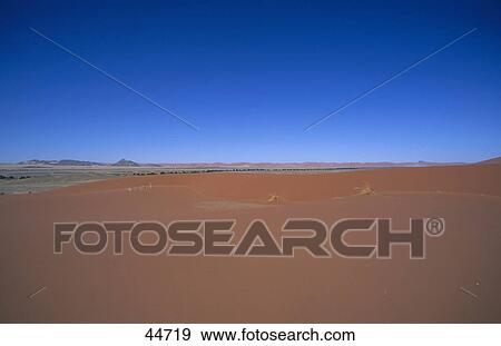 Stock Photo - Panoramic view of desert, Sossusvlei, Namib Desert, Namibia . Fotosearch