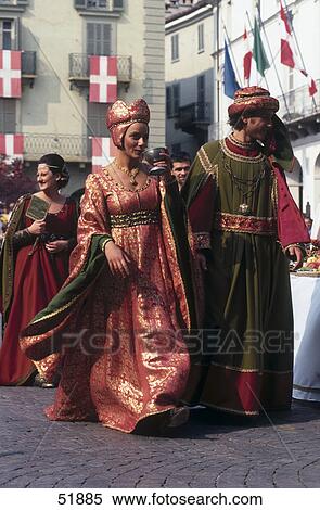 People in costumes during festival, Asti, Piedmont, Italy View Large Photo Image Stock Photography - People in costumes during festival, Asti, Piedmont, Italy . Fotosearch