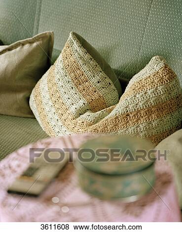 Pillow on a sofa View Large Photo Image Stock Photo - Pillow on a sofa . Fotosearch