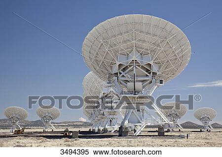 Radio Telescopes in the Very Large Array, New Mexico, USA, low angle view View Large Photo Image Stock Photography - Radio Telescopes in the Very Large Array, New Mexico, USA, low angle view . Fotosearch