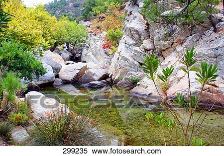 Stock Photography - Reflection of rocks in water . Fotosearch