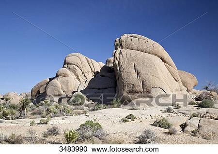 Stock Image - Rocks in the Joshua Tree National Park, California, USA . Fotosearch