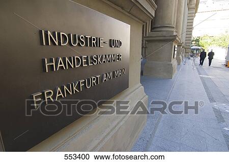 Sign board on building, Chamber Of Commerce And Industry, Frankfurt, Hesse, Germany View Large Photo Image Stock Image - Sign board on building, Chamber Of Commerce And Industry, Frankfurt, Hesse, Germany . Fotosearch