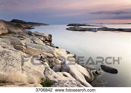 Stock Image - Skerry coast in Sotenaes, Sweden . Fotosearch