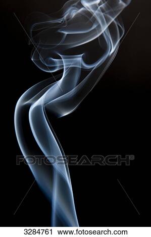 Stock Image - Smoke against black background . Fotosearch