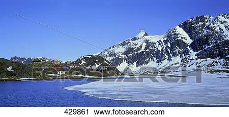 Snowcapped mountains under blue sky, Holsteinsborg, Greenland View Large Photo Image Stock Image - Snowcapped mountains under blue sky, Holsteinsborg, Greenland . Fotosearch