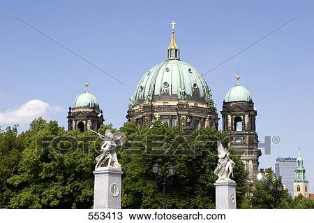 Statues in front of church, Deutscher Dom, Gendarmenmarkt, Berlin, Germany View Large Photo Image Stock Image - Statues in front of church, Deutscher Dom, Gendarmenmarkt, Berlin, Germany . Fotosearch