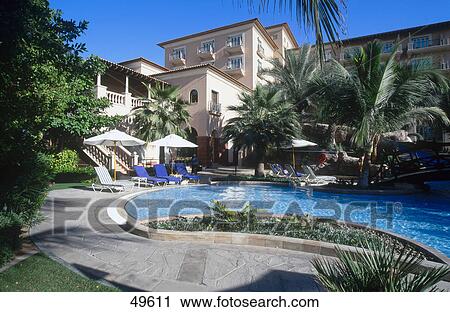 Swimming pool in hotel, Ritz-Carlton Hotel, Dubai, United Arab Emirates View Large Photo Image Stock Image - Swimming pool in hotel, Ritz-Carlton Hotel, Dubai, United Arab Emirates . Fotosearch