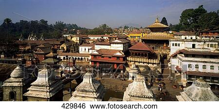 Temple in city, Verbrennungs Platz, Pashupatinath Temple, Kathmandu, Nepal View Large Photo Image Stock Photograph - Temple in city, Verbrennungs Platz, Pashupatinath Temple, Kathmandu, Nepal . Fotosearch