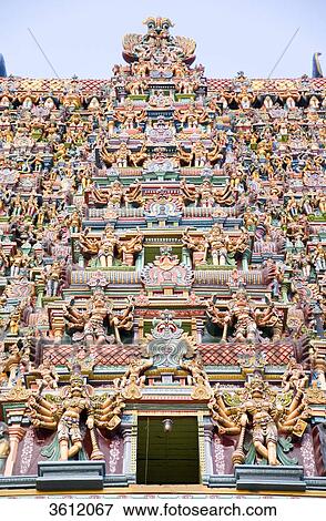 Stock Photo - Temple, Madras, India, Asia . Fotosearch