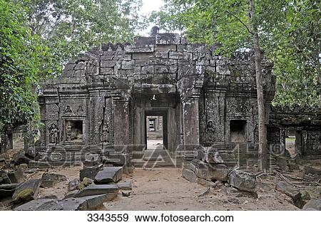 Stock Photo - Temple ruin, Angkor, Cambodia . Fotosearch